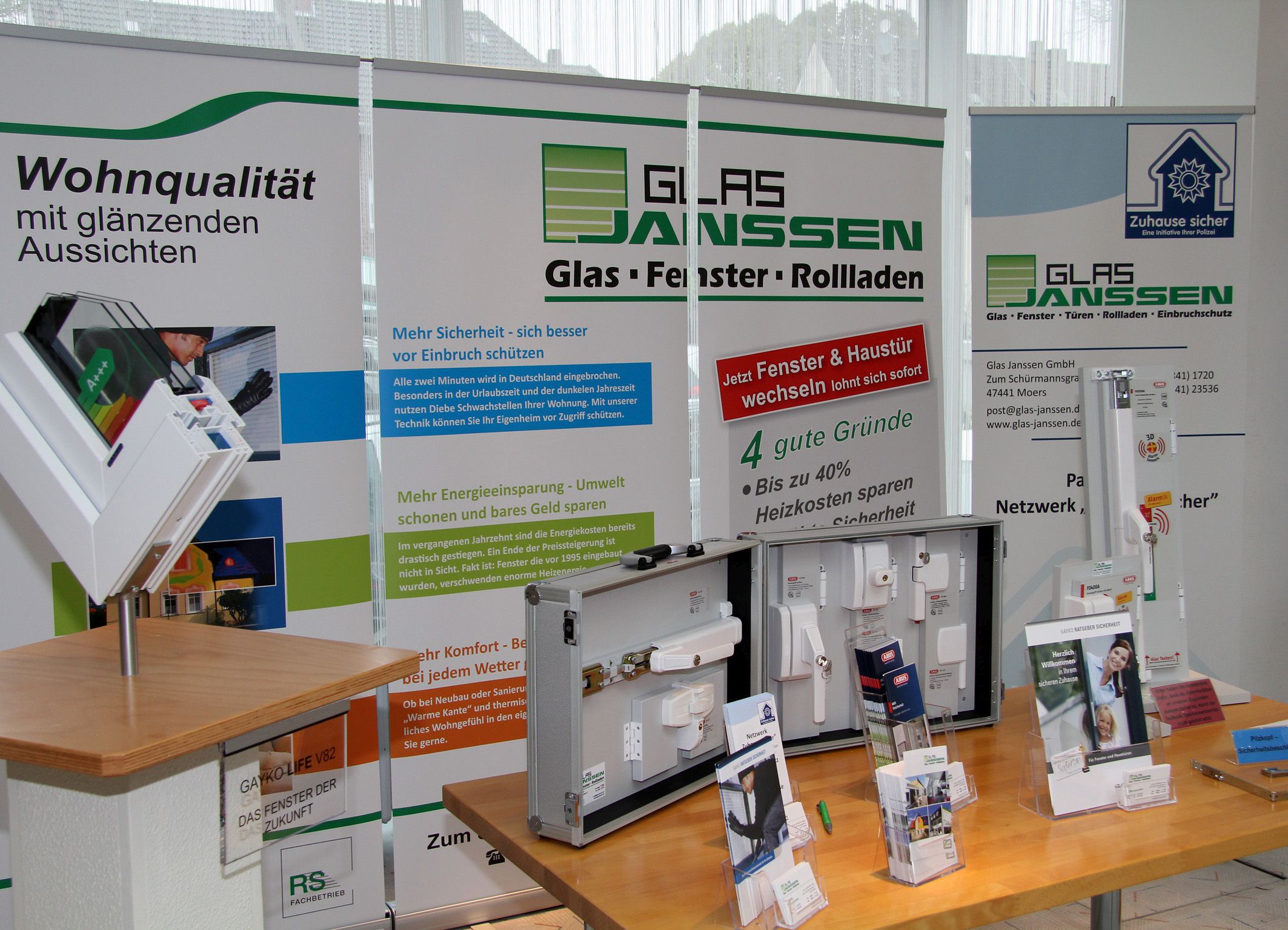 Stand der Firma Glas Janssen GmbH